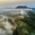 Sostenibilidad, verde, aerogeneradores, energías, sostenible, montañas, paisaje Fotografía de Sostenibilidad, verde, aerogeneradores, energías, sostenible, montañas, paisaje